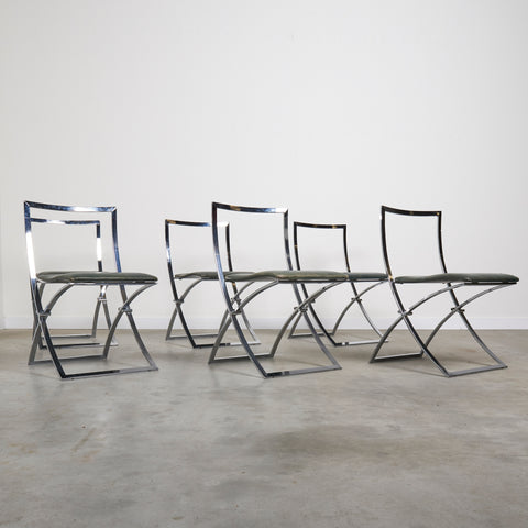 Set of 6 dining chairs by Marcello Cuneo, Italy 1970s