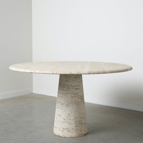 Travertine dining table by Up & Up Editions, 1970s