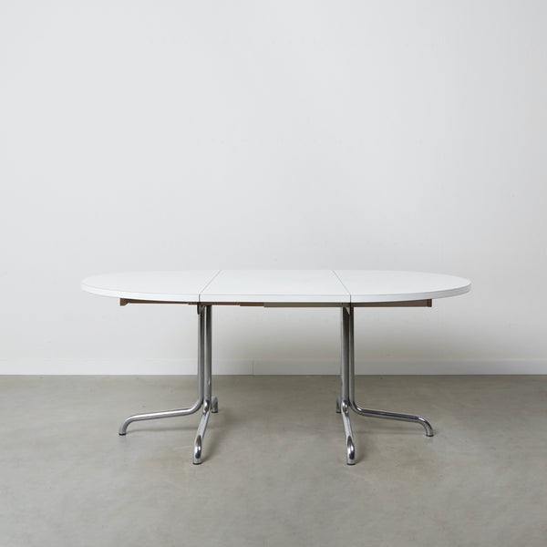 Thonet round extendable dining table, 1960s