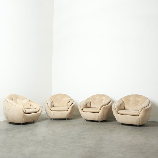 Set of 4 Knoll Antimott lounge chairs, 1960s