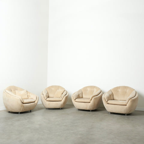 Set of 4 Knoll Antimott lounge chairs, 1960s