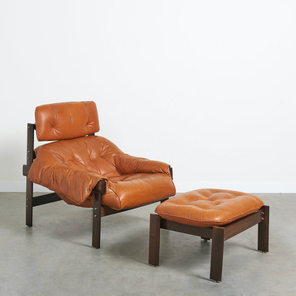 Percival Lafer lounge chair with hocker, model MP-41