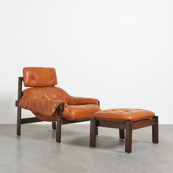 Percival Lafer lounge chair with hocker, model MP-41