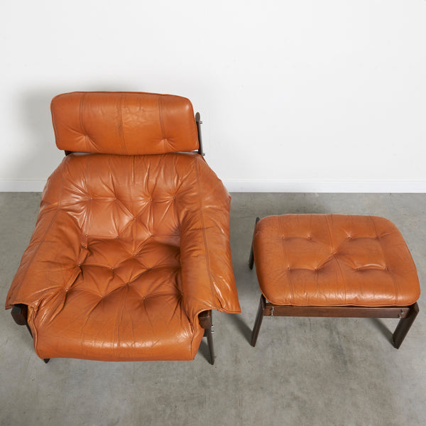 Percival Lafer lounge chair with hocker, model MP-41