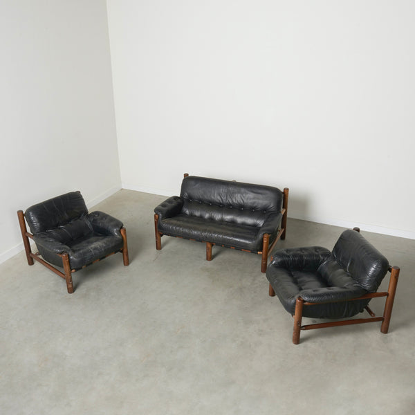 Vintage brutalist / Brazilian style lounge chairs, 1960s