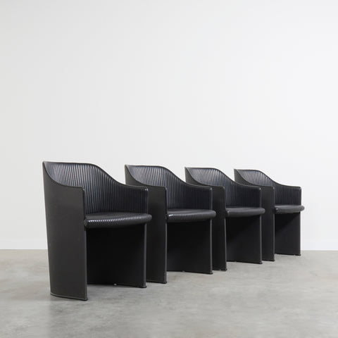 Set dining chairs by Afra & Tobia Scarpa for Maxalto, Italy 1980s