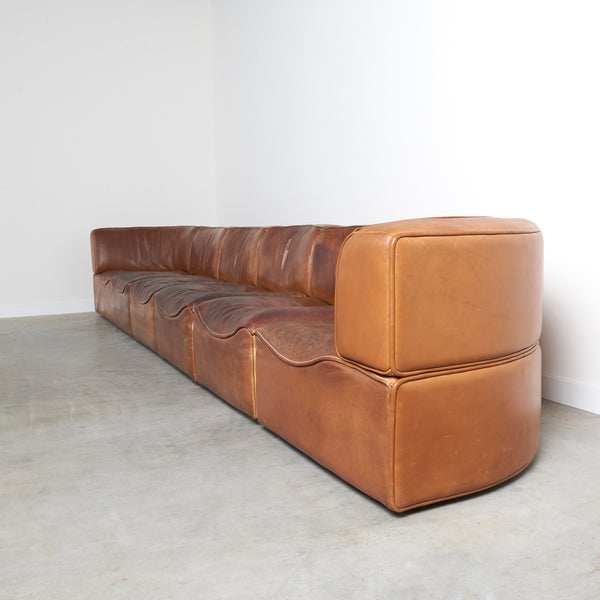 Vintage De Sede modular sofa DS-15, 1970s
