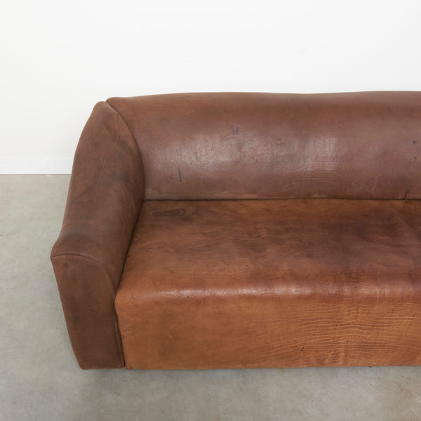 Three seater sofa with hocker by De Sede DS-47, Swiss design 1970s