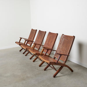 Set of 4 Angel Pazmino folding chairs for Muebles de Estilo, 1960s