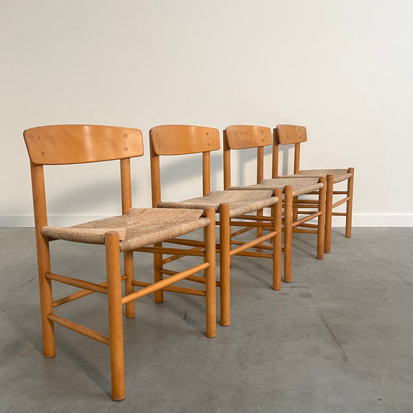 Børge Mogensen dining chairs, model J39, Denmark 1960s