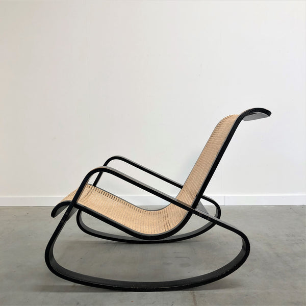 Vintage Italian design rocking chair by Luigi Crassevig, 1970s