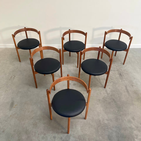 Hugo Frandsen dining chairs for Børge M Søndergaard, Denmark 1960s