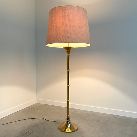 Vintage 60s bamboo floor lamp by Ingo Maurer, ML1F