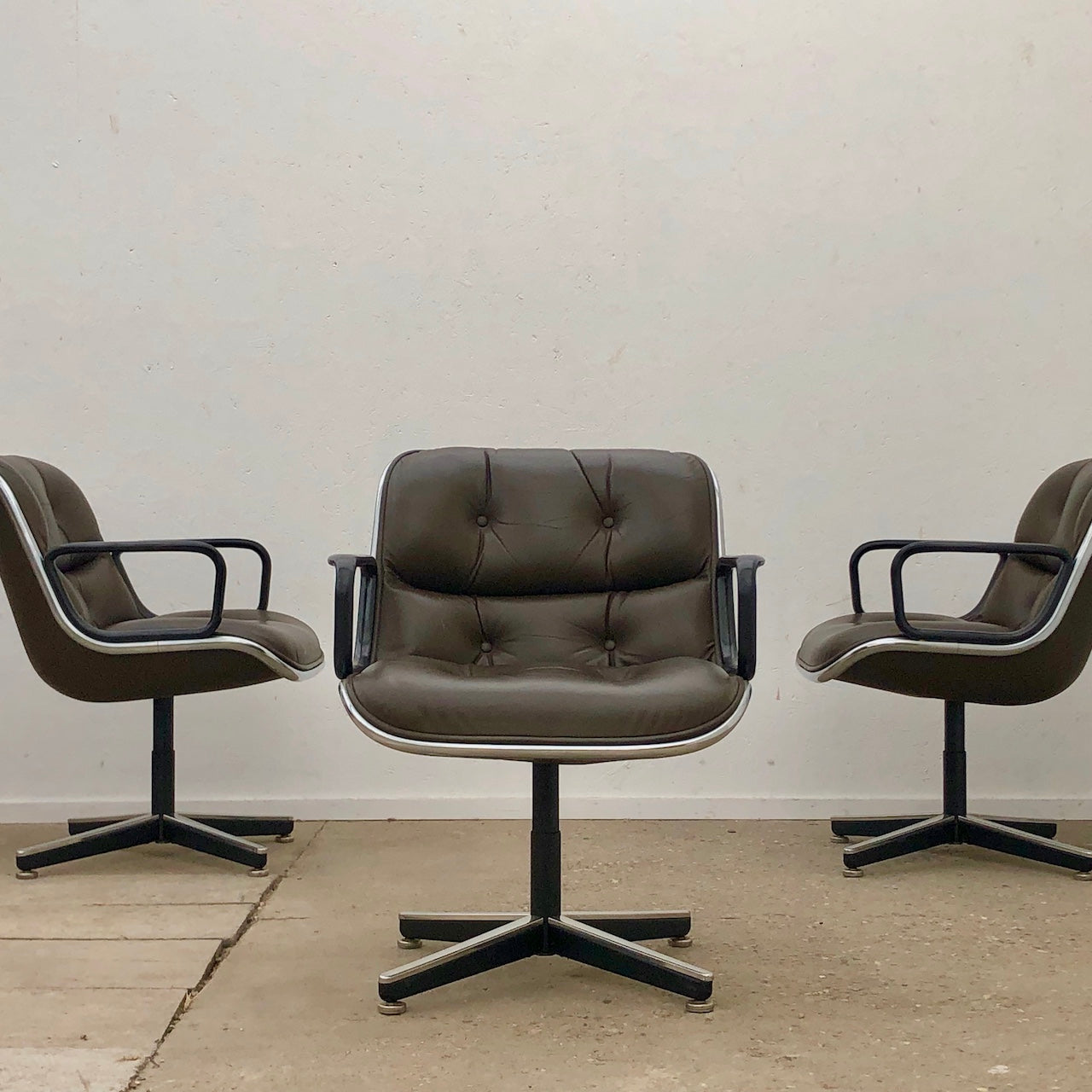 Executive office chairs by Charles Pollock for Knoll International