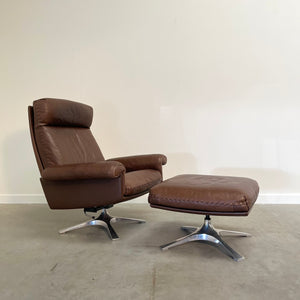 De Sede lounge chair with hocker, model DS-31