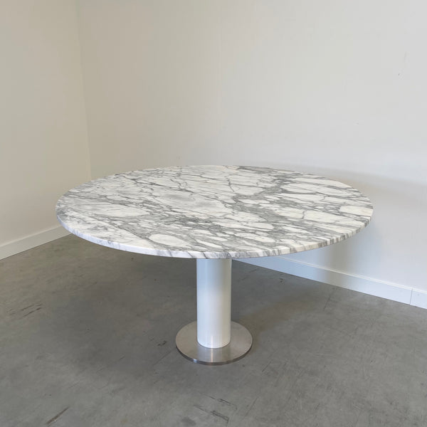 Vintage design marble dining table, 1980s
