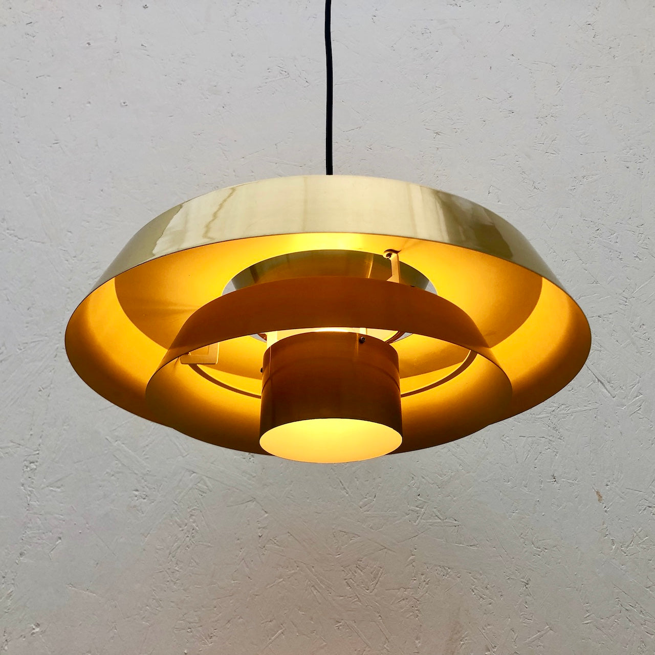 Brass Nova Pendant Lamp by Jo Hammerborg for Fog & Morup, 1960s
