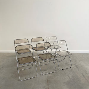 Set of 6 Plia Folding Chair by Castelli, Italy 1970s